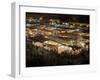 Elevated view of the Jemaa el-Fna at night, Marrakesh, Morocco-null-Framed Photographic Print