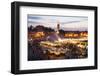 Elevated View of the Koutoubia Mosque at Dusk from Djemaa El-Fna-Gavin Hellier-Framed Photographic Print