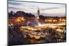 Elevated View of the Koutoubia Mosque at Dusk from Djemaa El-Fna-Gavin Hellier-Mounted Photographic Print