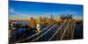 Elevated view of the Manhattan Bridge, New York City, New York State, USA-null-Mounted Photographic Print