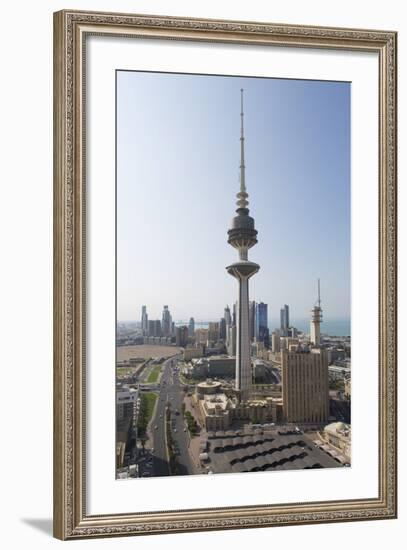 Elevated View of the Modern City Skyline and Central Business District with Liberation Tower-Gavin-Framed Photographic Print