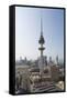 Elevated View of the Modern City Skyline and Central Business District with Liberation Tower-Gavin-Framed Stretched Canvas