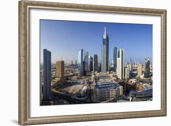 Elevated View of the Modern City Skyline and Central Business District-Gavin-Framed Photographic Print