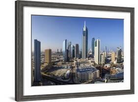 Elevated View of the Modern City Skyline and Central Business District-Gavin-Framed Photographic Print