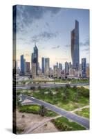 Elevated View of the Modern City Skyline and Central Business District-Gavin-Stretched Canvas