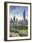 Elevated View of the Modern City Skyline and Central Business District-Gavin-Framed Photographic Print