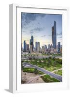 Elevated View of the Modern City Skyline and Central Business District-Gavin-Framed Photographic Print