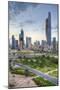 Elevated View of the Modern City Skyline and Central Business District-Gavin-Mounted Photographic Print