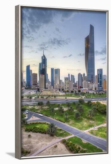 Elevated View of the Modern City Skyline and Central Business District-Gavin-Framed Photographic Print