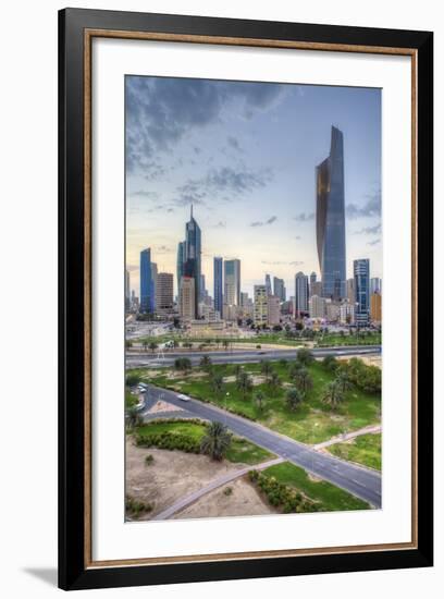 Elevated View of the Modern City Skyline and Central Business District-Gavin-Framed Photographic Print