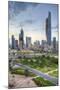 Elevated View of the Modern City Skyline and Central Business District-Gavin-Mounted Photographic Print