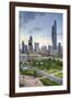 Elevated View of the Modern City Skyline and Central Business District-Gavin-Framed Photographic Print