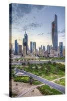 Elevated View of the Modern City Skyline and Central Business District-Gavin-Stretched Canvas