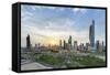 Elevated View of the Modern City Skyline and Central Business District-Gavin-Framed Stretched Canvas