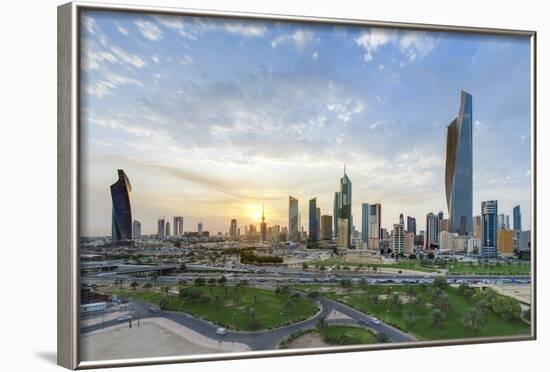 Elevated View of the Modern City Skyline and Central Business District-Gavin-Framed Photographic Print