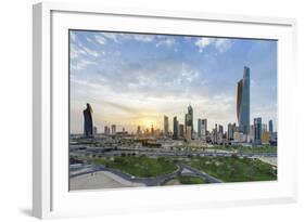 Elevated View of the Modern City Skyline and Central Business District-Gavin-Framed Photographic Print