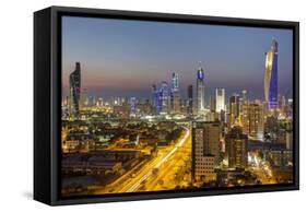 Elevated View of the Modern City Skyline and Central Business District-Gavin-Framed Stretched Canvas