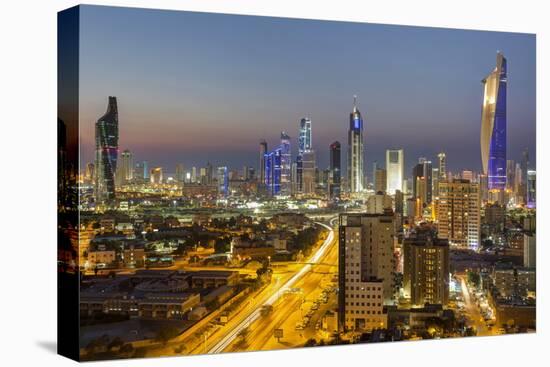 Elevated View of the Modern City Skyline and Central Business District-Gavin-Stretched Canvas