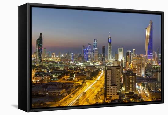 Elevated View of the Modern City Skyline and Central Business District-Gavin-Framed Stretched Canvas