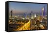 Elevated View of the Modern City Skyline and Central Business District-Gavin-Framed Stretched Canvas