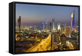 Elevated View of the Modern City Skyline and Central Business District-Gavin-Framed Stretched Canvas