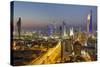 Elevated View of the Modern City Skyline and Central Business District-Gavin-Stretched Canvas