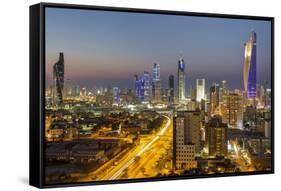 Elevated View of the Modern City Skyline and Central Business District-Gavin-Framed Stretched Canvas