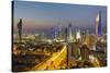 Elevated View of the Modern City Skyline and Central Business District-Gavin-Stretched Canvas