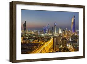 Elevated View of the Modern City Skyline and Central Business District-Gavin-Framed Photographic Print