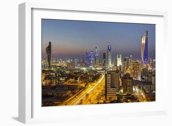 Elevated View of the Modern City Skyline and Central Business District-Gavin-Framed Photographic Print