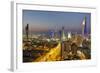 Elevated View of the Modern City Skyline and Central Business District-Gavin-Framed Photographic Print