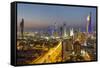 Elevated View of the Modern City Skyline and Central Business District-Gavin-Framed Stretched Canvas