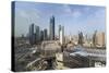 Elevated View of the Modern City Skyline and Central Business District-Gavin-Stretched Canvas