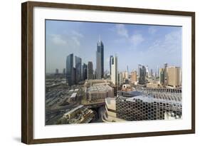 Elevated View of the Modern City Skyline and Central Business District-Gavin-Framed Photographic Print