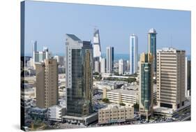 Elevated View of the Modern City Skyline and Central Business District-Gavin-Stretched Canvas