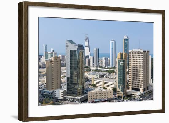 Elevated View of the Modern City Skyline and Central Business District-Gavin-Framed Photographic Print