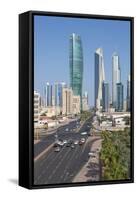 Elevated View of the Modern City Skyline and Central Business District-Gavin-Framed Stretched Canvas