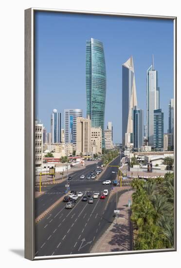 Elevated View of the Modern City Skyline and Central Business District-Gavin-Framed Photographic Print