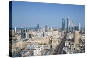 Elevated View of the Modern City Skyline and Central Business District-Gavin-Stretched Canvas