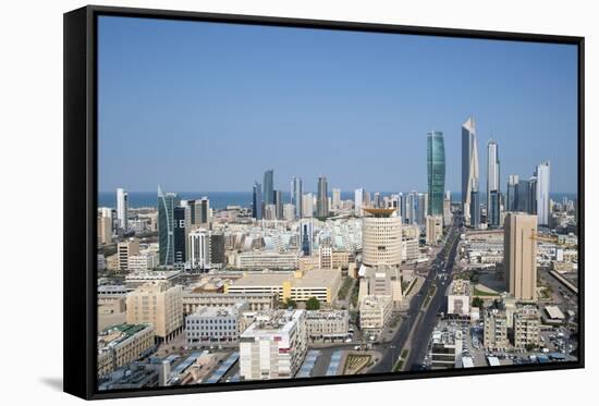 Elevated View of the Modern City Skyline and Central Business District-Gavin-Framed Stretched Canvas