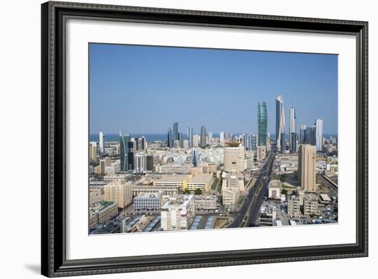 Elevated View of the Modern City Skyline and Central Business District-Gavin-Framed Photographic Print