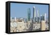 Elevated View of the Modern City Skyline and Central Business District-Gavin-Framed Stretched Canvas