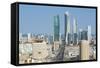 Elevated View of the Modern City Skyline and Central Business District-Gavin-Framed Stretched Canvas