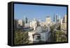 Elevated View of the Modern City Skyline and Central Business District-Gavin-Framed Stretched Canvas