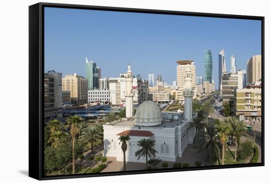 Elevated View of the Modern City Skyline and Central Business District-Gavin-Framed Stretched Canvas