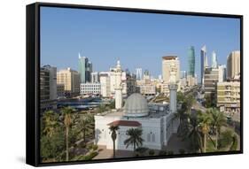Elevated View of the Modern City Skyline and Central Business District-Gavin-Framed Stretched Canvas