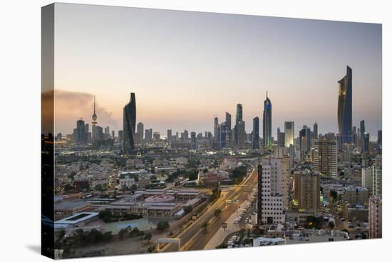 Elevated View of the Modern City Skyline and Central Business District-Gavin-Stretched Canvas