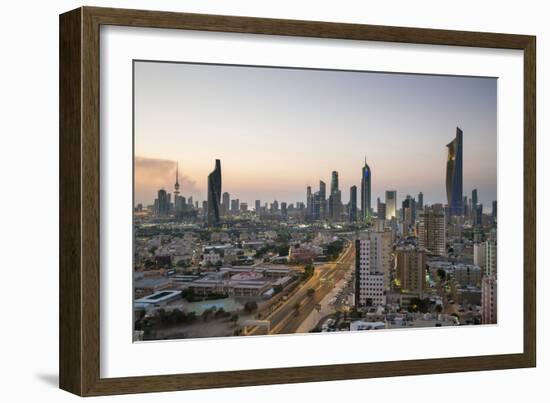 Elevated View of the Modern City Skyline and Central Business District-Gavin-Framed Photographic Print