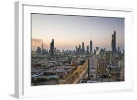 Elevated View of the Modern City Skyline and Central Business District-Gavin-Framed Photographic Print