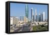 Elevated View of the Modern City Skyline and Central Business District-Gavin-Framed Stretched Canvas